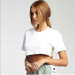 304 White Mazu Crop Top w/ Green Siding